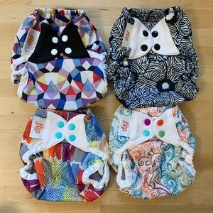 Flip Hybrid Diaper Shells / Covers (set of 4)